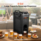 Insulated Beverage Dispenser, 5 Gallon, Food-grade LDPE Hot and Cold Beverage Server, Thermal Drink Dispenser, alternate view