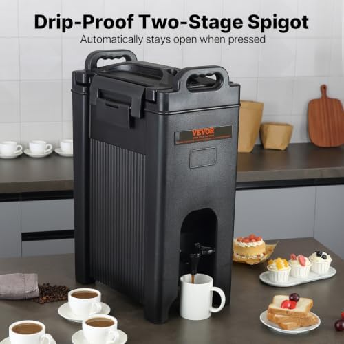 Insulated Beverage Dispenser, 5 Gallon, Food-grade LDPE Hot and Cold Beverage Server, Thermal Drink Dispenser, alternate view