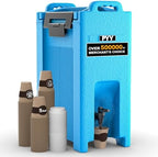 Insulated Beverage Dispenser 5 Gallon - Hot and Cold Drink Container with Handles, Thermal Drink Dispenser