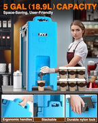 Insulated Beverage Dispenser 5 Gallon - Hot and Cold Drink Container with Handles, Thermal Drink Dispenser, alternate view 3