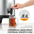 Insulated Beverage Dispenser - 75 Cup Hot & Cold Coffee Urn for Catering - 12L/3.2 Gal Stainless Steel Drink, alternate view
