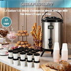Insulated Beverage Dispenser- Cold & Hot Drink Beverage for Catering, Gallon Thermal Hot Beverage Dispenser with, alternate