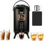 Insulated Beverage Dispenser- Cold & Hot Drink Beverage for Catering, Gallon Thermal Hot Beverage Dispenser with