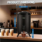 Insulated Beverage Dispenser- Cold & Hot Drink Beverage for Catering, Gallon Thermal Hot Beverage Dispenser with, alternate