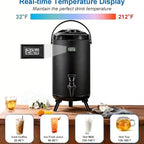 Insulated Beverage Dispenser- Cold & Hot Drink Beverage for Catering, Gallon Thermal Hot Beverage Dispenser with, alternate