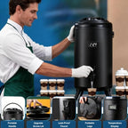 Insulated Beverage Dispenser- Cold & Hot Drink Beverage for Catering, Gallon Thermal Hot Beverage Dispenser with, alternate