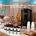 Insulated Beverage Dispenser- Cold & Hot Drink Beverage for Catering, Gallon Thermal Hot Beverage Dispenser with, alternate