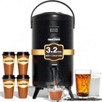 Insulated Beverage Dispenser Stainless Steel Black 3.2 Gal, 1 Pack