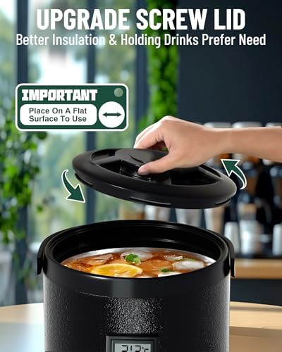 Insulated Beverage Dispenser Stainless Steel Black 3.2 Gal, 1 Pack, alternate view 4