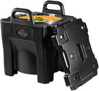 Insulated Food Carrier, 32Qt Capacity Stackable Hot Box for Catering w/Stainless Steel Barrel, Top Load LLDPE