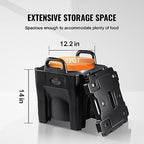 Insulated Food Carrier, 32Qt Capacity Stackable Hot Box for Catering w/Stainless Steel Barrel, Top Load LLDPE, alternate view