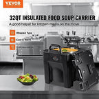 Insulated Food Carrier, 32Qt Capacity Stackable Hot Box for Catering w/Stainless Steel Barrel, Top Load LLDPE, alternate view