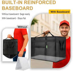Insulated Food Delivery Bag with Hard Baseboard, XXXL, Black, 1 Pack in Black, alternate view 2