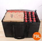 Insulated Food Delivery Bag with Hard Bottom, XXXL, Black, 2 Pack in Black, alternate view 5