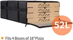 Insulated Pizza Delivery Bag, 20" x 20" x 8" Warmer, Black, 1-Pack in Black, alternate view 4