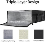 Insulated Pizza Delivery Bag, 20" x 20" x 8" Warmer, Black, 1-Pack in Black, alternate view 5
