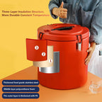Insulated Soup Pan Carrier Portable Commercial Hot -Cold Hot Box Food Warmer Large Insulation Barrel Cooler, alternate view 4