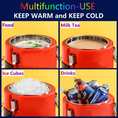 Insulated Soup Pan Carrier Portable Commercial Hot -Cold Hot Box Food Warmer Large Insulation Barrel Cooler, alternate view 5
