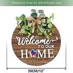 Interchange Welcome Sign Front Door Wreaths for Spring Fall Summer Winter, alternate view 3