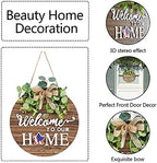 Interchange Welcome Sign Front Door Wreaths for Spring Fall Summer Winter, alternate view 4