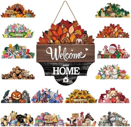 Interchangeable Welcome Sign, Dark Color, Home Welcome