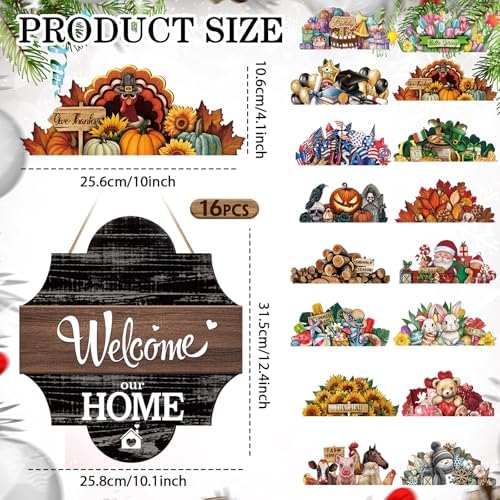 Interchangeable Welcome Sign, Dark Color, Home Welcome, alternate view 2