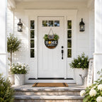 Interchangeable Welcome Sign for Front Door with 4 Seasonal Wreath and 14 Changeable Icons, Home Sweet Home for, alternate