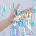 Iridescent Butterfly Fringe Party Backdrop - 3.2ft x 6.5ft - 2 Packs, alternate view 3