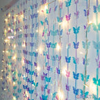 Iridescent Butterfly Fringe Party Backdrop - 3.2ft x 6.5ft - 2 Packs, alternate view 5
