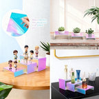 Iridescent Display Riser, 4-Set 12pc Acrylic Stackable 3-Tier Stand in Iridescent, alternate view 4