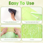 Iridescent Green Fringe Backdrop Curtains, 3.3x8.2ft, 3 Pack in 3.3x8.2ft, alternate view 4