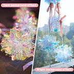 Iridescent Party Decorations, Iridescent Pompom Garland with Pink Bow Banner 2 Piece, Shimmering Mantel Garland, alternate
