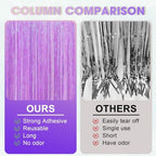 Iridescent Purple Fringe Backdrop Curtains, 3.3x8.2ft, 3 Pack in 3.3x8.2ft, alternate view 5