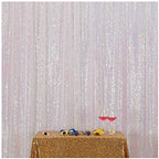 Iridescent Sequin Backdrop,6FT x 8FT Sequin Photography Backdrop Curtain for Party Decoration, Iridescent in 6x8