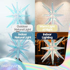 Iridescent Star Spike Balloons 6pcs Explosion Foil Mylar Balloons in 6 PCS - 27&22 Inch in Iridescent, alternate view 4