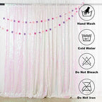 Iridescent White Backdrop Curtains 7FTx7FT 2 Panels Sequin Curtains Sparkle Photobooth Backdrops Glitter, alternate view 5