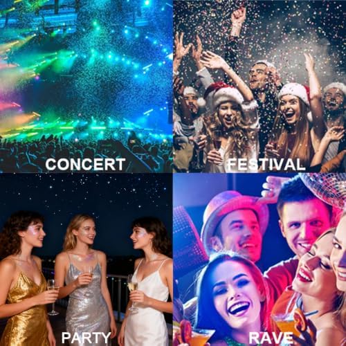 Iridescent White Body Glitter Stick, Face Hair Glitter Gel for Kids, Festival Rave Outfit Accessories for Women, alternate
