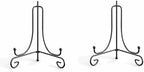 Iron Display Stand, 2 Pcs Black Plate Stands, for Frames, Decorative BoardPictures, Books, Artworks (12 in) in