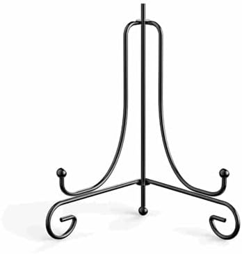 Iron Display Stand, 2 Pcs Black Plate Stands, for Frames, Decorative BoardPictures, Books, Artworks (6 in) in, alternate view