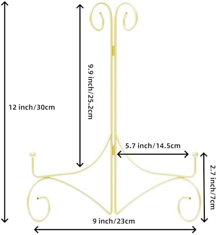 Iron Plate Stand for Display with Folding Design, Picture Stands for Tables, 12 Inch Large Easels for Displaying, alternate