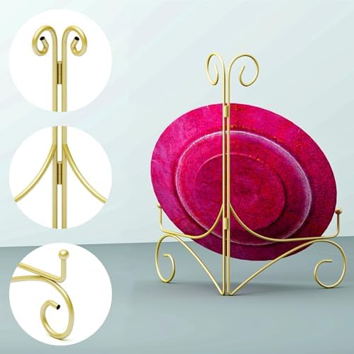 Iron Plate Stand for Display with Folding Design, Picture Stands for Tables, 12 Inch Large Easels for Displaying, alternate