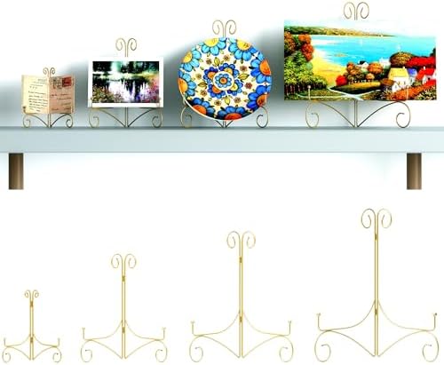Iron Plate Stand for Display with Folding Design, Picture Stands for Tables, 12 Inch Large Easels for Displaying, alternate
