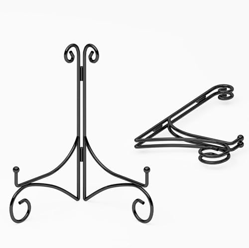 Iron Plate Stand for Display with Folding Design, Picture Stands for Tables, 12 Inch Large Easels for Displaying
