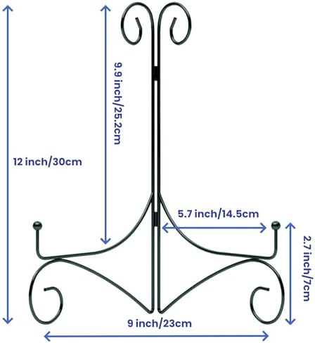 Iron Plate Stand for Display with Folding Design, Picture Stands for Tables, 12 Inch Large Easels for Displaying, alternate