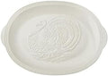 Italian Countryside 18-Inch Stoneware Turkey Platter White in 18 Inch in Cream