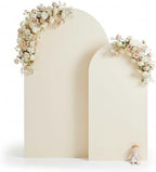 Ivory Arch Backdrop Cover Set of 2, 7.2FT&6FT in 7.2FT/6FT in Ivory