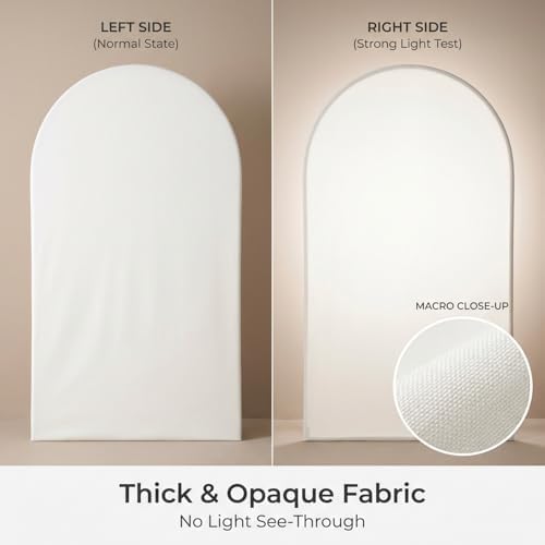 Ivory Arch Backdrop Cover Set of 2, 7.2FT&6FT in 7.2FT/6FT in Ivory, alternate view 3