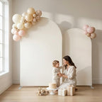 Ivory Arch Backdrop Cover Set of 2, 7.2FT&6FT in 7.2FT/6FT in Ivory, alternate view 5