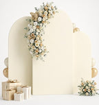 Ivory Arch Backdrop Cover Set of 3, 7ft & 6.6ft & 6ft