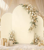 Ivory Arch Backdrop Cover Set of 3, 7ft & 6.6ft & 6ft, alternate view 6